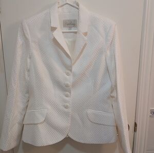 David Findlay white blazer jacket, size 8